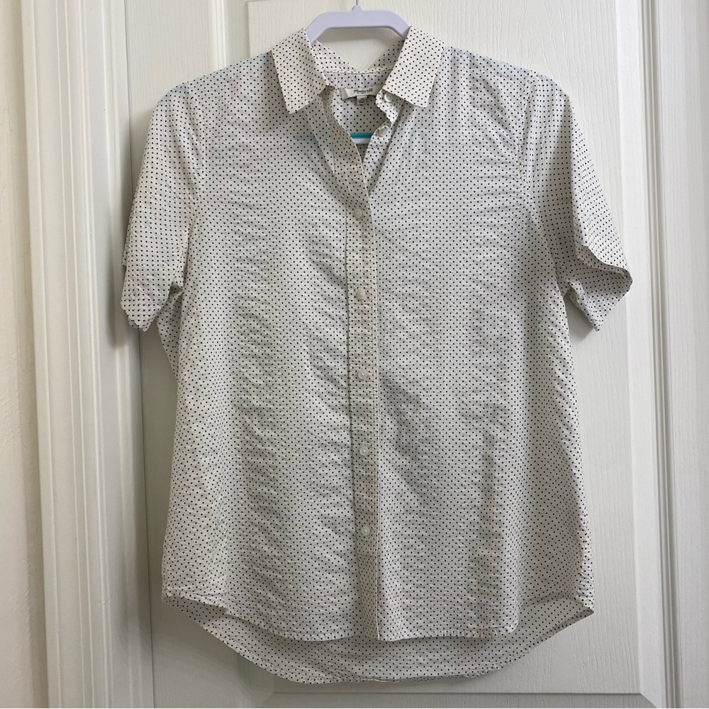 Madewell Crinkle Dot Camp Shirt - Picture 2 of 7